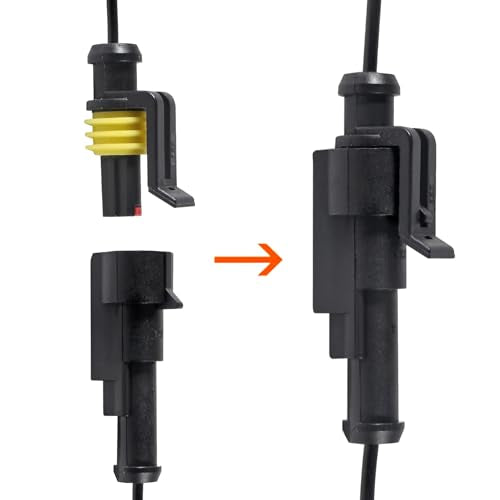 DIANN 6pcs 1 Pin Way Electrical Wire Connector Waterproof Connector 16AWG Male and Female Plug Quick Disconnect Connectors for Car Truck Motorcycle Boat - size: 1-Pin
