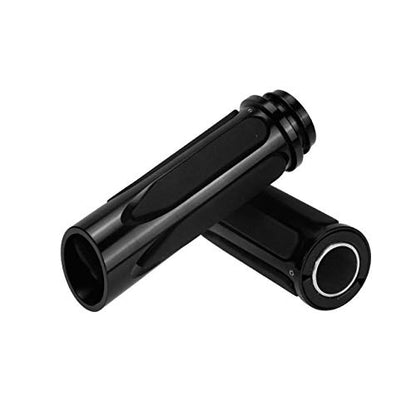 1" Electronic Throttle Defiance Handlebar Grips 25mm Hand Grips Fit for Harley Touring Street Glide Road King Road Glide Electra Glide - color: #5 Black