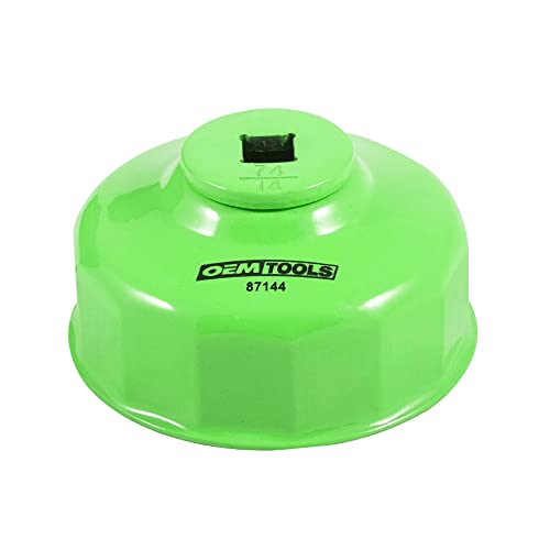 OEMTOOLS 74mm 14 Flute Oil Filter Wrench, Green, Blend - style: 74 mm 14 Flute