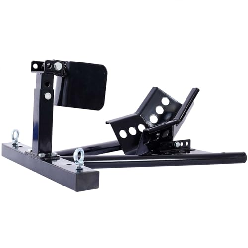 Motorcycle Wheel Chock for Trailer, Adjustable Front Tire Stand Up to 3000 lbs, Steel Motorcycle Chock for 17"-21" Wheels, Secure Bike Tire Holder for Truck, Garage, and Transport – Black