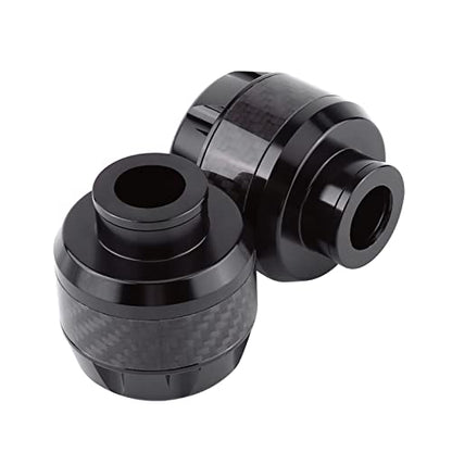 Motorcycle Fork Frame Sliders, Carbon Fiber Front Wheel Protectors for Crash Protection, Black, 1 Pair