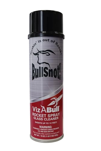BullSnot! VizaBull Rocket Spray Glass Cleaner Windshield Glass Cleaner Truck Cleaning Supplies 19oz Spray Reaches Up To 12ft