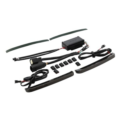TCT-MOTORPARTS Vivid Black 5" Stretched Saddle Bag Saddlebags w/LED Run Brake Turn Signal Lights Fit for Harley Touring 2014-2024 Road King Street Glide - color: Stretched Vivid Black w/Light #2