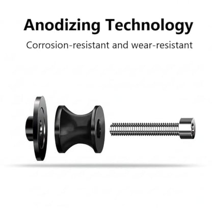Motorcycle Swingarm Spools - Dual-Layer CNC Aluminum Anti-Drop Sliders fit for YAMAHA MT-09 SP Tracer 900 FZ-09 (2014-2026) 6mm Stand Bobbins with Anodized Finish (Black) - color: Black