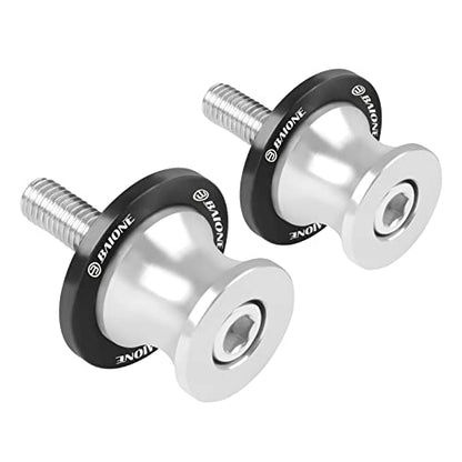Worldmotop 6MM Swingarm Spools Sliders Replacement For Yamaha YZF R1 R3 R6 R25 R1000 (Sliver) - color: Sliver