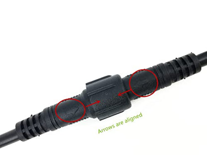 6 Pairs Pack Black Pigtail Plastics Waterproof 2 cores Waterproof Connection Cable with Plug and Socket Connector Adapter 2 pins 2 pin Plug LED Light Bars led connctor Waterproof Connector