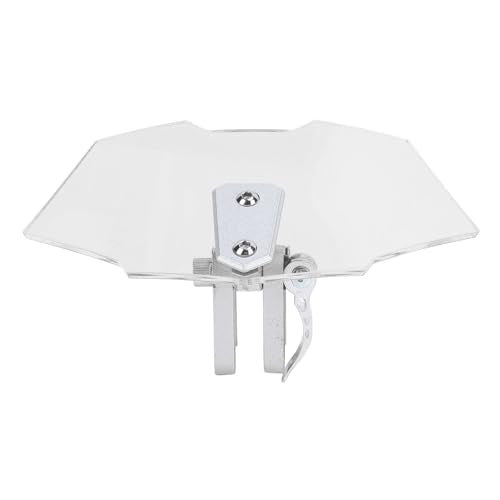 Motorcycle Acrylic Adjustable ClipOn Wind Deflector for Enhanced Comfort (Transparent) - size: Transparent