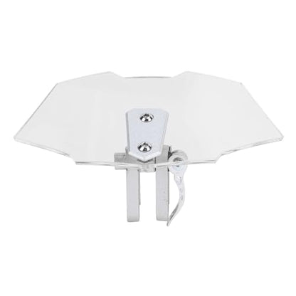 Motorcycle Acrylic Adjustable ClipOn Wind Deflector for Enhanced Comfort (Transparent) - size: Transparent