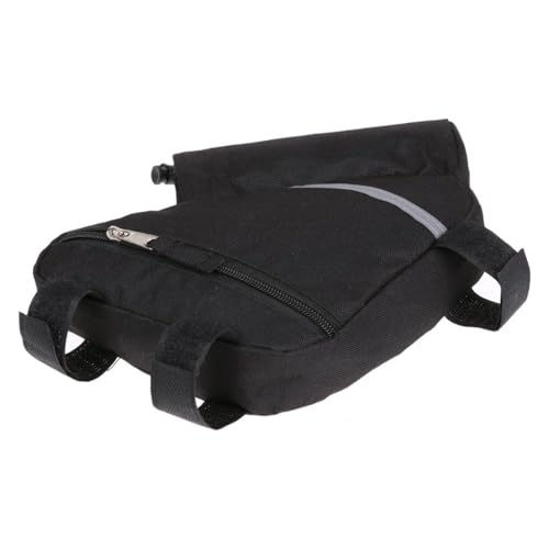 Bike Frame Bag,Bike Bag and Water Bottle Holder, Bicycle Triangle Bag for MTB Road Bike,Cycling Bike Accessories - color: Black