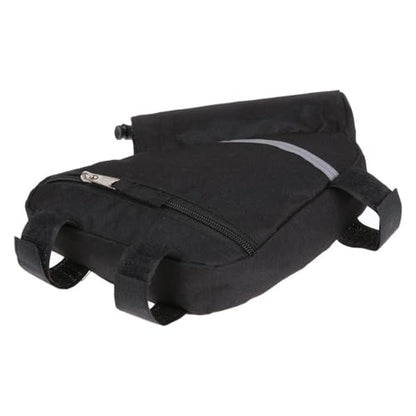 Bike Frame Bag,Bike Bag and Water Bottle Holder, Bicycle Triangle Bag for MTB Road Bike,Cycling Bike Accessories - color: Black
