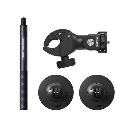 Insta360 Motorcycle Bundle New Version-Complete Mounting Kit X5/X4 Air/X4/X3/X2/Cameras | Compatible with ACE PRO2/GO 3S/Go Ultra, DJI OSMO Action 6/5/4and GoPro 13/12/11/MAX2(with Action Selfie) - style: Moto Buncle with Action Selfie Stick