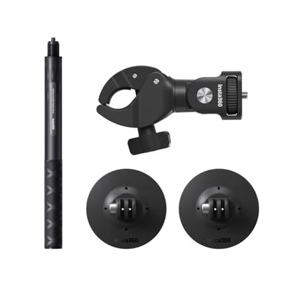 Insta360 Motorcycle Bundle New Version-Complete Mounting Kit X5/X4 Air/X4/X3/X2/Cameras | Compatible with ACE PRO2/GO 3S/Go Ultra, DJI OSMO Action 6/5/4and GoPro 13/12/11/MAX2(with Action Selfie) - style: Moto Buncle with Action Selfie Stick