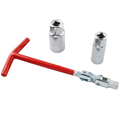 TAODAN 1 Set 3PCS Car Spark Plug Socket Wrench Steel Spark Plug Removal Tool 0.63x0.83inch For Motorcycle Lawn Mower Snow Blower Small Engine Equipment