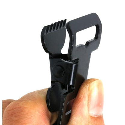 Leather Glove Clips with Metal Hooks - Work Glove Holders for Duty Belts, Electricians And Filming Work Construction - color: Black