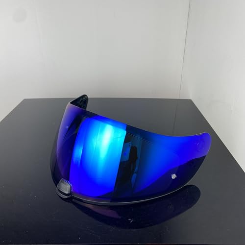 HJ20M Helmet Visor Replacement, Tinted UV protection Motorcycle Helmet Face Shield Windshield Lens For HJC C70 FG-17 FG-ST IS-17 (Revo Deep Blue) - color: Revo Deep Blue