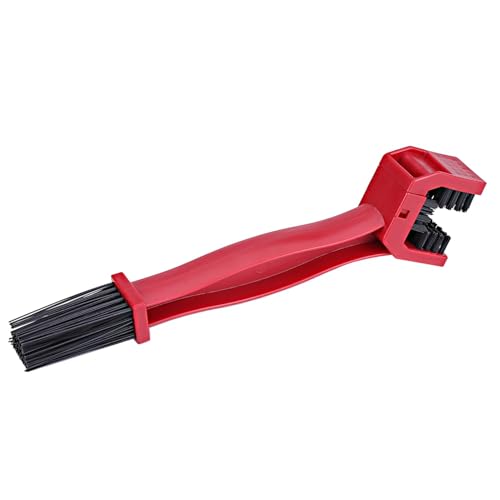 Keenso Motorcycle Chain Cleaning Brush, Lightweight Nylon ABS Bike Chain Cleaner Tool for Motocross (Red)