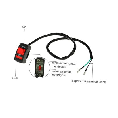 Emergency Hazard Headlight for Motorcycle ATV Bike - Handlebar Light with ON/Off Button