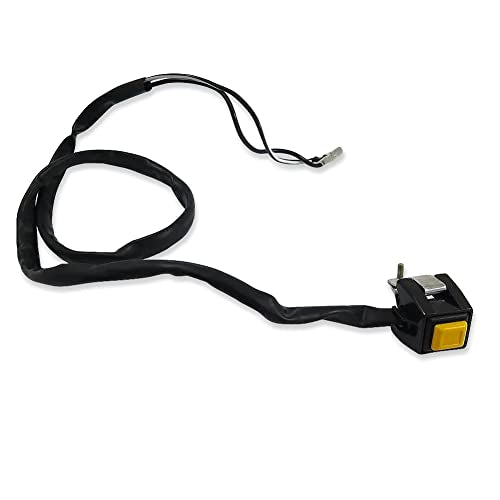 XH1700C-007 Universal Yellow 7/8 Inches Handlebar Starter/Kill Cut Off Stop Switch Push Button Compatible with Motorcycles ATVs Scooters Snowmobiles