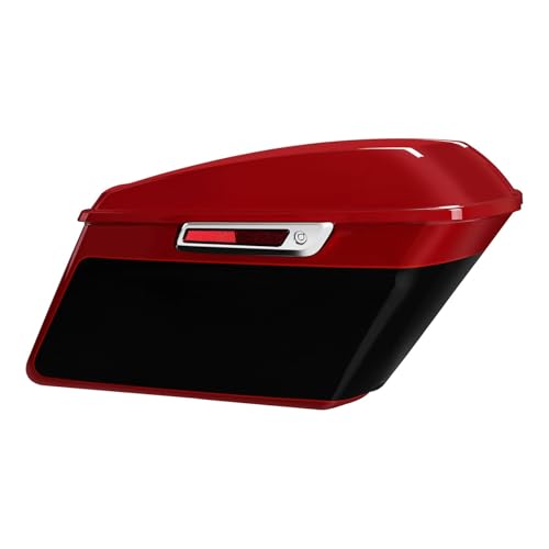HR3 21RGS Billiard Red/Vivid Black Hard Saddlebags Compatible with 2021 Road Glide Special FLTRXS (Replace for OEM) Fit for 2014-2023 Harley Touring Models - color: Billiard Red / Vivid Black 2021RGS
