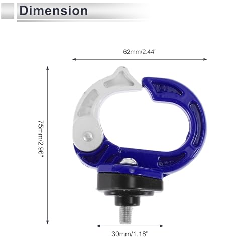 Universal Motorcycle Hanging Hook Round Shape Motorcycle Helmet Luggage Bag Holder Hanger for Scooters Bicycles Blue White 1 Pc 75mm - color: Blue