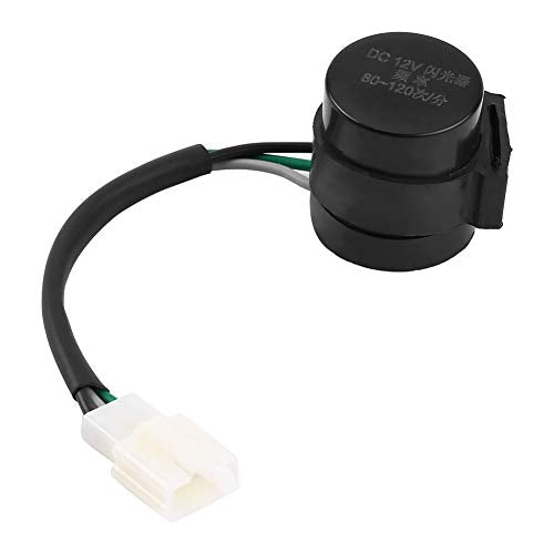 Motorcycle Flasher, 3 Pins Round Turn Flasher Relay Blinker LED Turn Indicator Light Flasher for GY6 Motorcycles Scooters Moped ATV