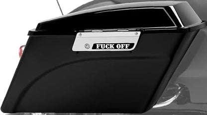 Kustom Cycle Parts Fuck Off Saddlebag Inserts! Sold in pairs. Fits Harley Davidson Touring Models. Street Glides Road Glides Road King Ultra Eletra Glide. Made in USA (2013 and Older Touring) - style: 2013 and Older Touring