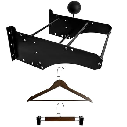 Wall Mount Storage Rack w/Helmet Hanger Stand for Harley Davidson Sissy Bar & Luggage Rack, Mounting Storage Rack for Road Glide/Street Glide/Road King/Electra CVO and Indian