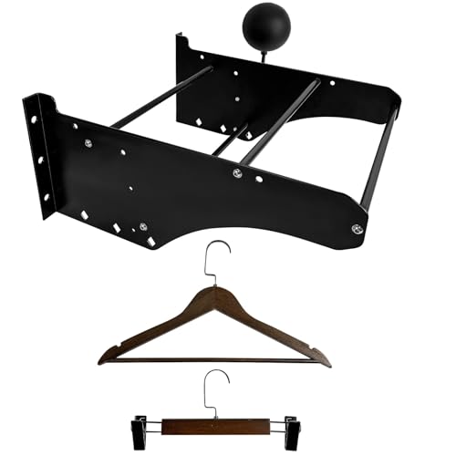 Wall Mount Storage Rack w/Helmet Hanger Stand for Harley Davidson Sissy Bar & Luggage Rack, Mounting Storage Rack for Road Glide/Street Glide/Road King/Electra CVO and Indian