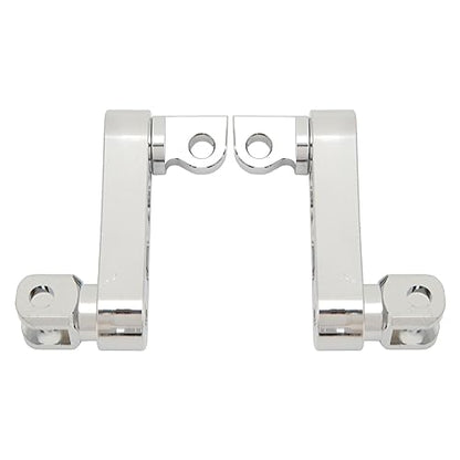 Motorcycle Foot Peg Highway Bracket – 360° Adjustable Aluminum Extension for Touring (Electroplated) - color: Electroplated