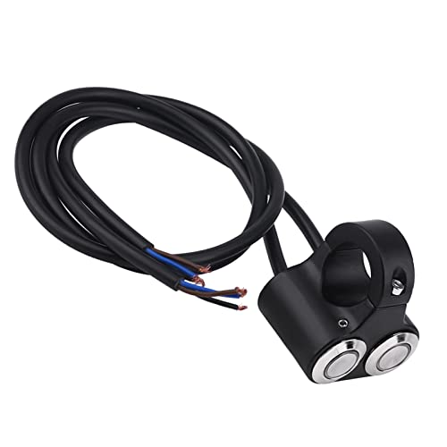 22mm Handlebar Switch Weatherproof ONOFF Horn Engine Power Start Kill Switches for Motorcycles Aluminum Alloy Black (Self-locking) - color: Red Light, size: Self-locking