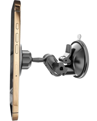 Quyee Universal Magnetic Phone Holder, Multi-Directional Dual 360 Degree Rotating Suction Cup Phone Wall Mount, Tiktok YouTube Vlog Video Recording Kit, Travel Essentials Accessories - color: Matte Black
