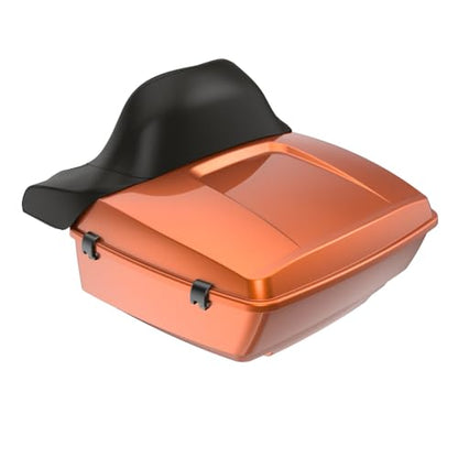 Advanblack Amber Whiskey King Tour Trunk Pack, Black Mount Bracket, Top Luggage Rack, Orange Trunk Pak Liners Fit for 09-Later Harley Touring, Road Glide, Street Glide Special, Electra Glide - color: Amber Whiskey