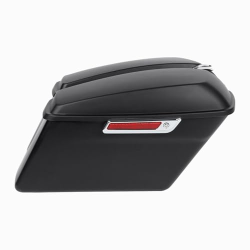 Matte Black Hard Saddlebags for Harley Touring FLT, FLHT, FLHTCU, FLHRC, Road King, Road Glide, Street Glide, Electra Glide, Ultra-Classic 2014-later - color: Matte Black saddlebags w/Chrome latches Kit