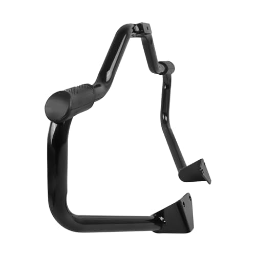 Crash Bar for Harley Dyna 2006-2017, 1 1/4" Highway Footpegs Engine Guard Protector for Low Rider, Wide Glide, Fat Bob, Street Bob, Super Glide, Switchback, CVO Fat Bob (Black) - color: Black