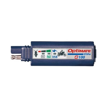 Tecmate OptiMATE USB O-100, Combination 2400mA USB Charger and 3-LED Battery Monitor, With Vehicle Battery Protection