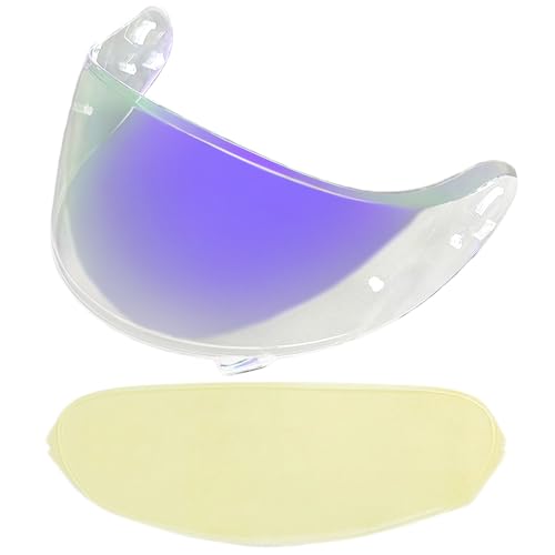 Neotec 2 Helmet Visor Replacement.CNS-3 Motorcycle Helmet Shield UV Protection Compatible with Neotec 2 (Revo Clear Purple+Anti Fog Film) - color: Anti Fog Film+revo Clear Purple