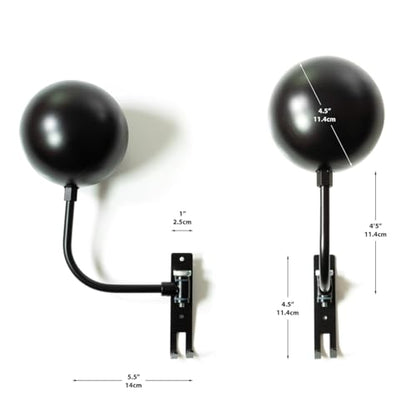 Motorcycle Helmet Rack, Black Wall Mounted Holder - 3 Pack with Metal Hook Hanger for Gear and Accessories, adult