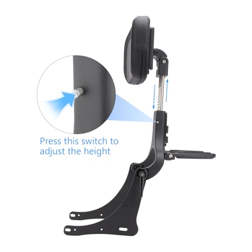 Motorcycle Multi Purpose Adjustable Sissy Bar, Driver/Passenger Backrest Pad with Folding Luggage Rack Mount Kit for Kawasaki Vulcan S 650 2015-2016, Vulcan S EN 650 2017-2024