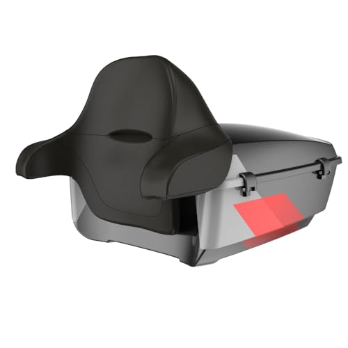 Advanblack 2025 Road Glide King Tour Trunk Pack Black Latch Wrap-Around Backrest Compatible with 1997-2025 Harley Touring Road Glide, Street Glide, Electra Glide (Hot Lap) - color: Hot Lap