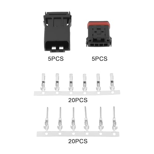 5 Sets 4 Pin Motorcycle Car Male Female Connector Plug Kit 4 Wire Male Female Connector Handlebar Wiring MX19004S51 MX19004P51 Compatible with H-Arley Davidson