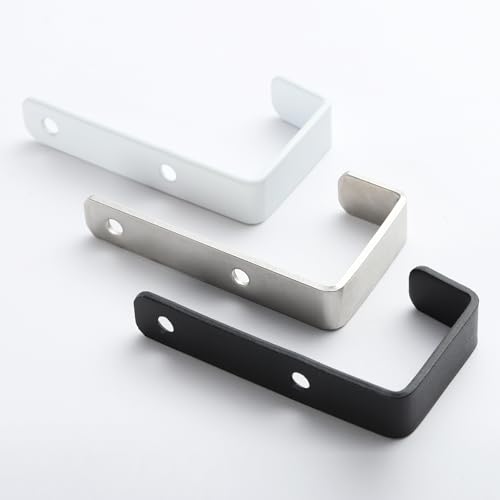 Heavy Duty Hooks, Stainless Steel Hooks for Hanging, Wall Mount Hook, Coat Hook, Wall Hooks Towel Hook Garage Holder Screw Hanger, Utility Hooks, 6 Pack (White) - color: White