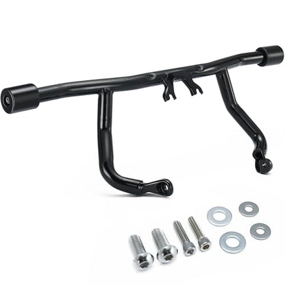 MoKitDora Flat-Out Engine Guard 1.25" Highway Crash Bar for Harley 2014-up Touring Street Electra Glide Special Road King FLHT FLHXS FLHX FLHRXS, Gloss Black