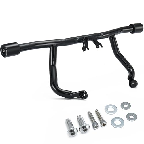 MoKitDora Flat-Out Engine Guard 1.25" Highway Crash Bar for Harley 2014-up Touring Street Electra Glide Special Road King FLHT FLHXS FLHX FLHRXS, Gloss Black