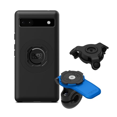 Quad Lock Mirror Motorcycle Phone Mount with Vibration Dampener and MAG Phone Case for Pixel 6a - size: Pixel 6a