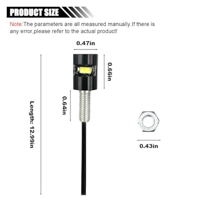 smilfuy 4PCS 12V LED License Plate Light, Waterproof LED Bulb Tag Light Motorcycle License Tag Screw Bolt Lamp for Car Truck RV ATV