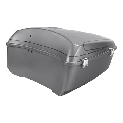 TCMT King Motorcycle Trunk Fit for Harley Touring 2014-2025 CVO Road King Road Glide Street Glide Electra Glide Ultra Limited Pack Dark Platinum Pinstripe - color: Dark Platinum Pinstripe(No Speaker Holes)