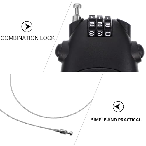 Garneck Steel Wire Cable Helmet Lock Digit Password Waterproof Anti-Theft Bike Lock for Electric Scooter and Motorcycle Security Lightweight for Outdoor Use