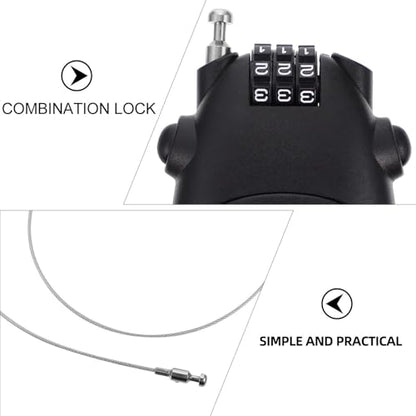 Garneck Steel Wire Cable Helmet Lock Digit Password Waterproof Anti-Theft Bike Lock for Electric Scooter and Motorcycle Security Lightweight for Outdoor Use