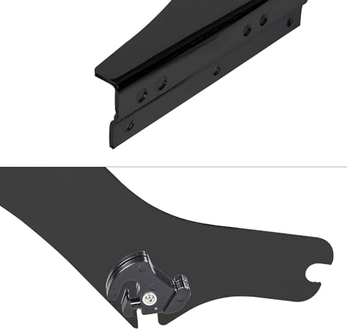 ECOTRIC King Luggage Trunk Bracket Rack Compatible with 1997-2008 Harley Touring FL Mount King Latches Razor Chop Trunk Mount - Black - color: Black