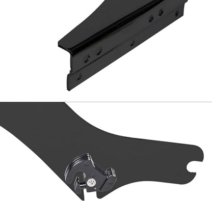 ECOTRIC King Luggage Trunk Bracket Rack Compatible with 1997-2008 Harley Touring FL Mount King Latches Razor Chop Trunk Mount - Black - color: Black